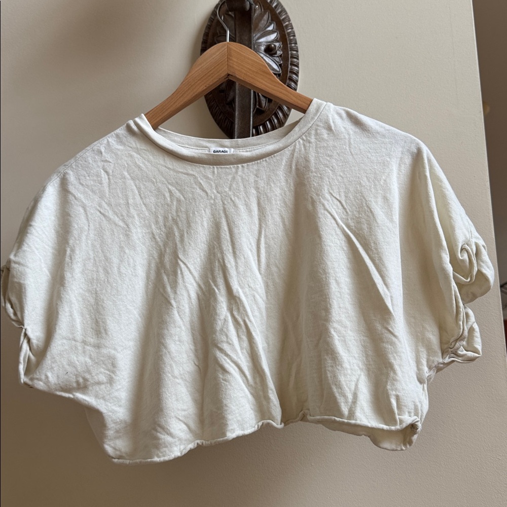 Garage Off-White Cropped Tee